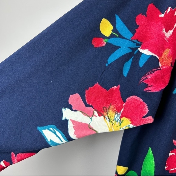 The Pioneer Woman Floral Colourful 3/4 Sleeves Top Large Blue Multicolour - Picture 7 of 13